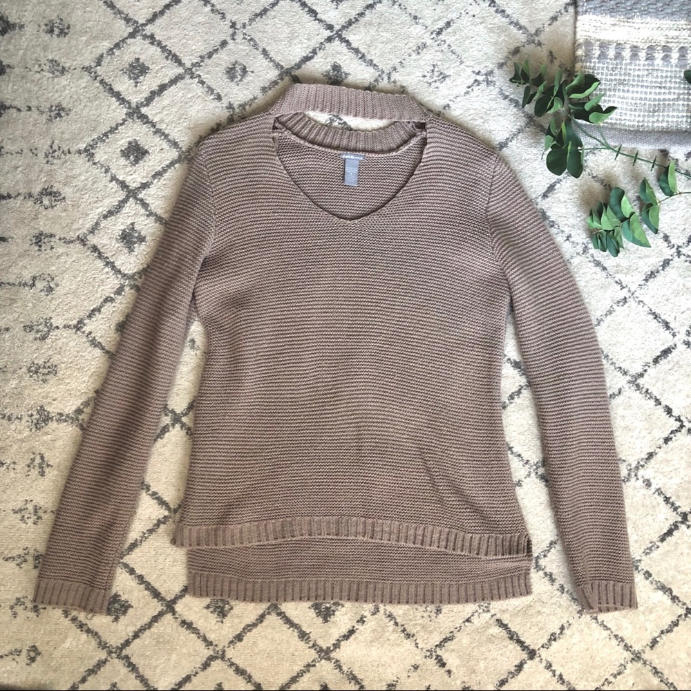 Knit cut out sweater